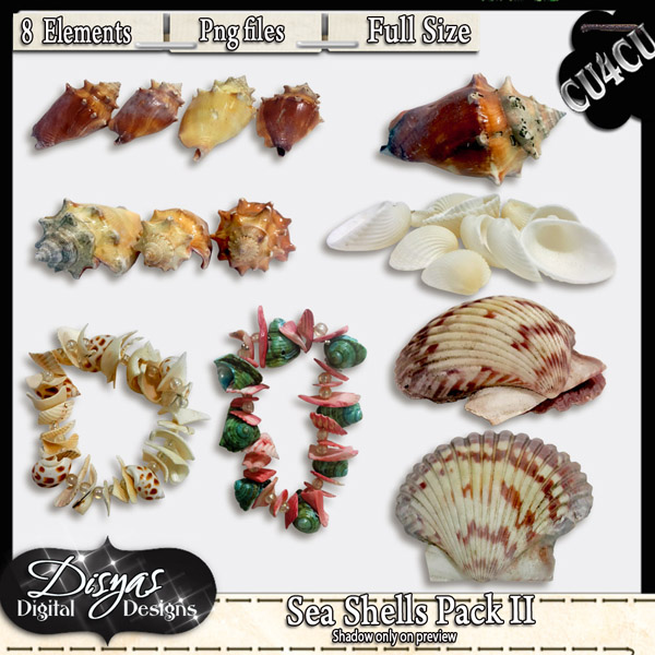 SEA SHELLS II CU4CU PACK - FULL SIZE - Click Image to Close